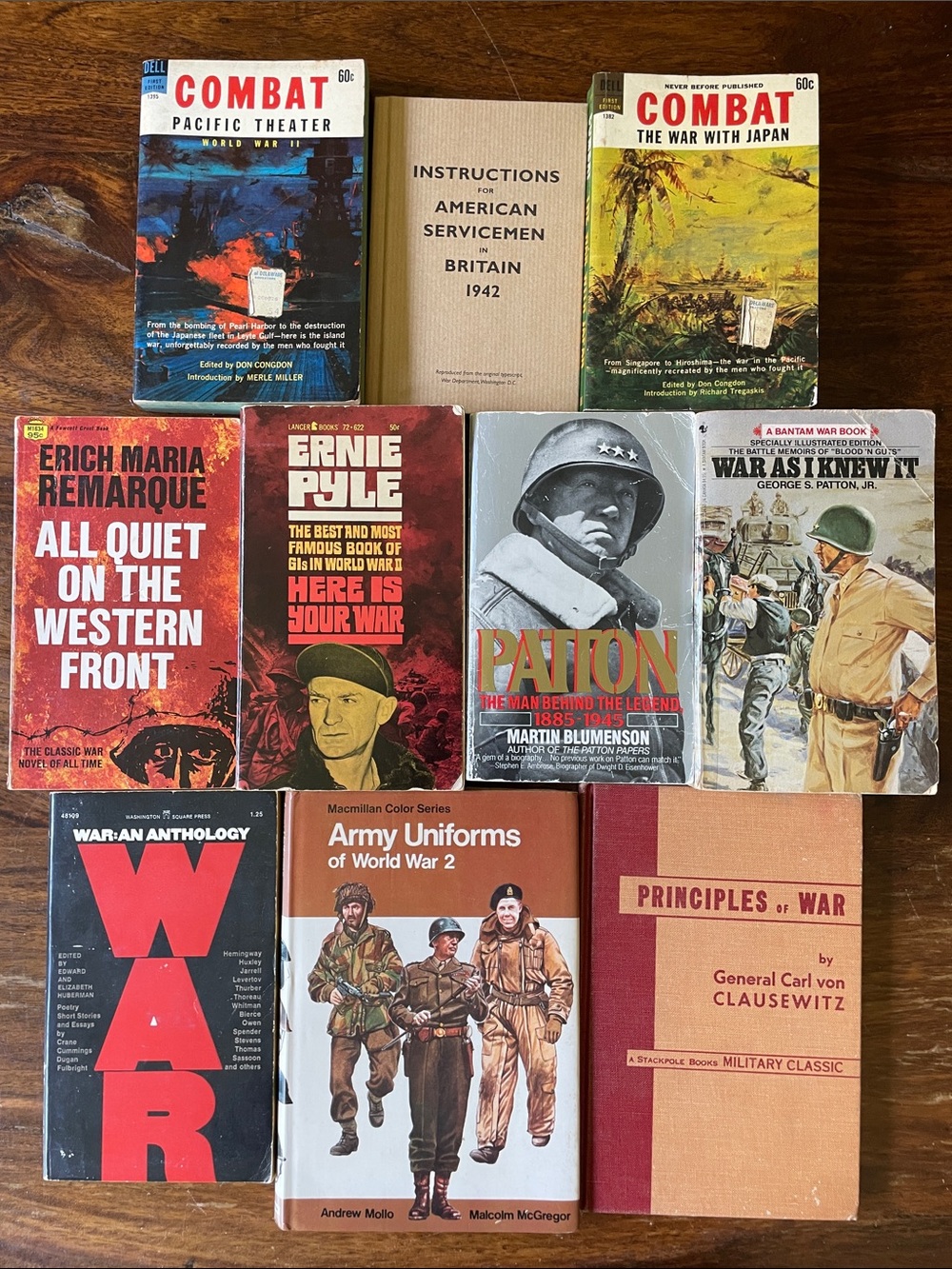 10 Mixed Bundle Lot Vintage WWII World War 2 Themed Books